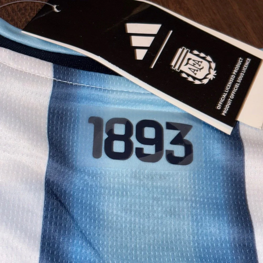 adidas Argentina 2026 Home Jersey Messi  White Blue World Cup No Patch Mens 3XL